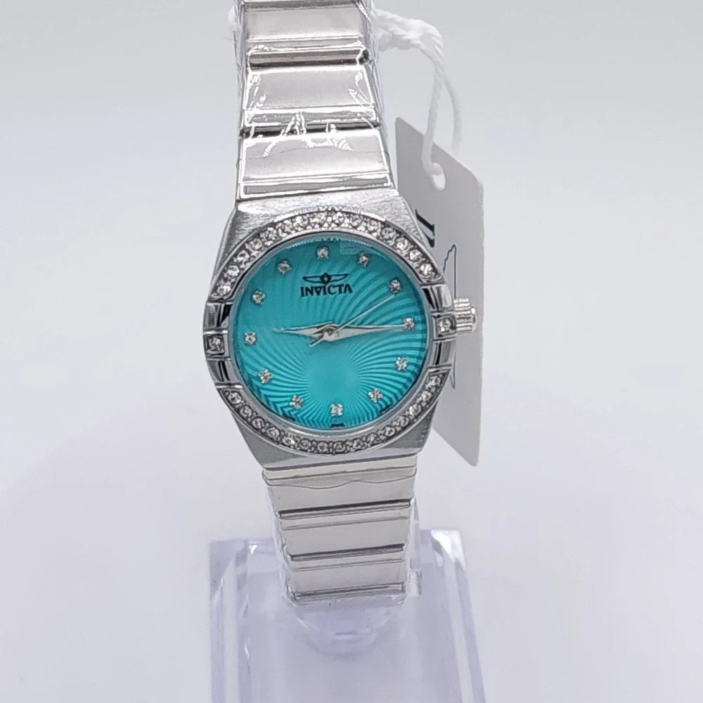Invicta 70263 Women's Turquoise Dial Watch 27.8mm Silver Bracelet